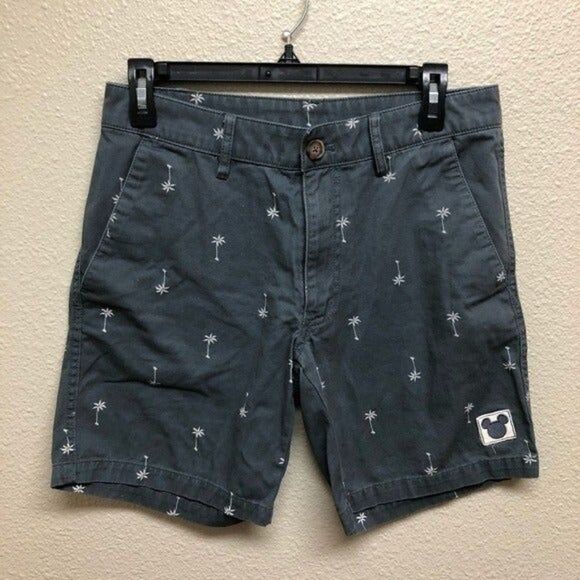 Disney Junk Food Gray flat front palm trees shorts men's Small - Picture 1 of 5